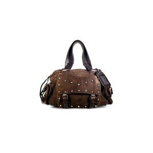 Chloe Shearling Satchel 'Ollie' Chocolate Brown Y2K Bag